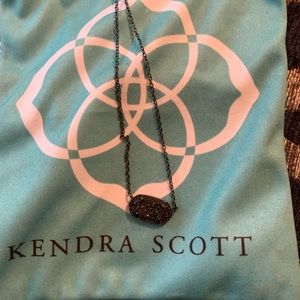 Kendra Scott Elisa necklace, small black drusy